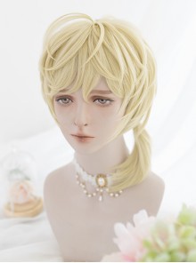 Light Mustard Color Handsome Short Hair Prince Gothic Lolita Wigs