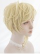 Light Mustard Color Handsome Short Hair Prince Gothic Lolita Wigs