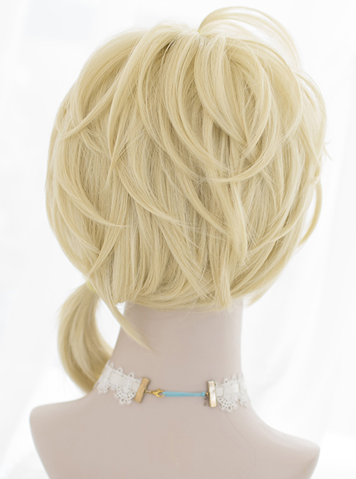 Light Mustard Color Handsome Short Hair Prince Gothic Lolita Wigs