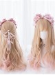 Orange-apricot Gradient Light Pink Sweet Lolita Long Curly Wigs