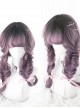 Black Gradient Purple Classic Lolita Long Curly Wigs