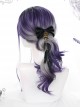 Grape Soda Series Purple Gray Gradient Gothic Lolita Long Curly Wigs