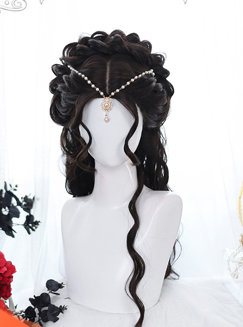 Noble Centre Parting Long Curly Classic Lolita Wigs