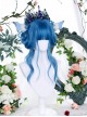 Homochromatic Blue Gradient Long Curly Classic Lolita Wigs