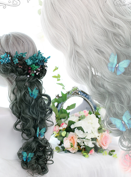 Gradient Centre Parting Wool-curly Long Wig Classic Lolita Wigs