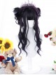 Purple Big Wavy With Cat Ears Long Curly Wig Gothic Lolita Wigs