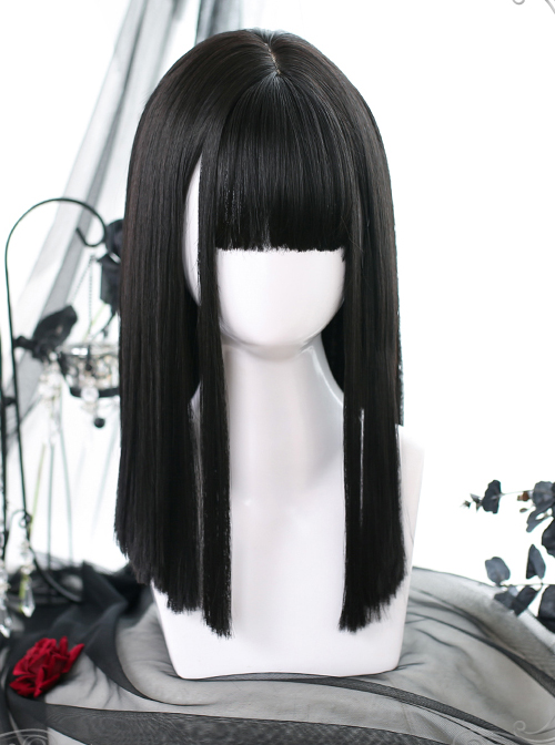 Medium Length Straight Wig Gothic Lolita Wigs