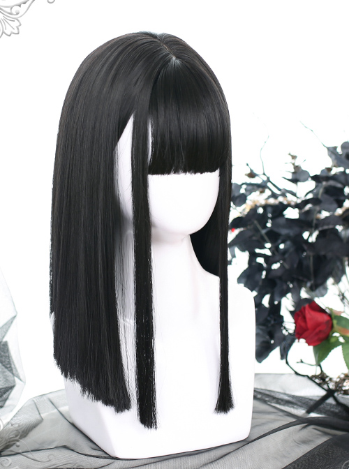 Medium Length Straight Wig Gothic Lolita Wigs