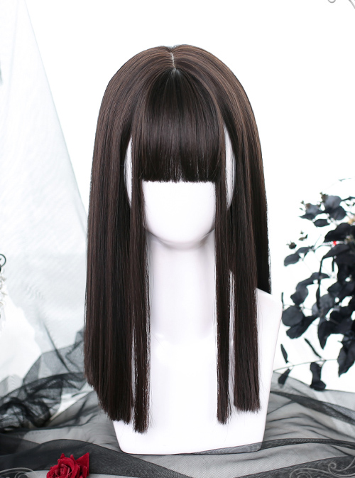 Medium Length Straight Wig Gothic Lolita Wigs