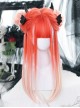 Orange Gradient Long Straight Wig Classic Lolita Wigs