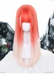 Orange Gradient Long Straight Wig Classic Lolita Wigs