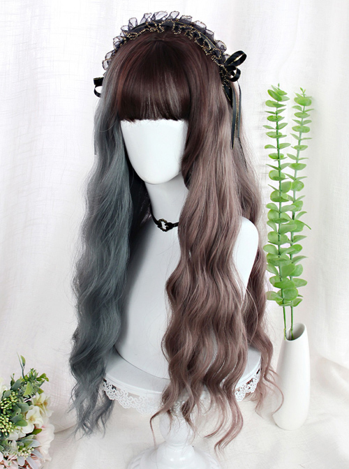 Two Colors Corn Perm Long Curly Wigs Classic Lolita Wigs