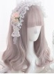 Harajuku Gray-pink Sweet Lolita Long Curly Wigs