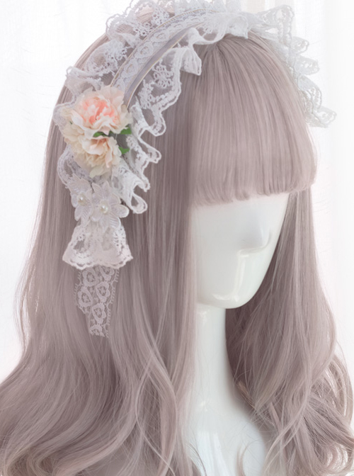 Harajuku Gray-pink Sweet Lolita Long Curly Wigs