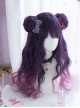 Sailor Moon Luna Dark Purple Gradient Long Curly Wig Sweet Lolita Wigs