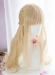 Love And Beauty Venus Light Golden Long Curly Wig Classic Lolita Wigs