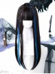 Black Gradient Blue Long Straight Wig Gothic Lolita Wigs