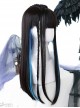 Black Gradient Blue Long Straight Wig Gothic Lolita Wigs