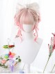 Pink Gradient Dual Horsetail Clips Sweet Lolita Wigs