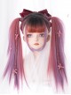 Strawberry Syrup Dark Pink Gradient Long Straight Wig Sweet Lolita Wigs