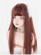 Dark Orange Long Straight Wig Classic Lolita Wigs