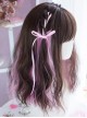 Sweet Cool Girl Dark Brown Pink Medium Length Curly Wig Sweet Lolita Wigs