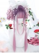 Purple Gradient Natural sideburns Long Straight Wig Sweet Lolita Wigs