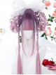 Purple Gradient Natural sideburns Long Straight Wig Sweet Lolita Wigs