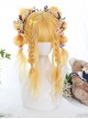 Water Ripple Curly Long Curly Wig Sweet Lolita Olive Golden Gradient Wigs