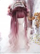 Cranberry Color Gradient Gentle Curly Classic Lolita Long Curly Wigs