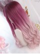 Cranberry Color Gradient Gentle Curly Classic Lolita Long Curly Wigs