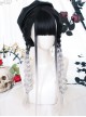 Black White Natural Gradient Classic Lolita Long Straight Wigs