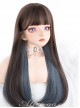 Multicolour Optional Hidden Highlights Long Straight Wig Daily Lolita Wigs