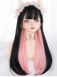 Multicolour Optional Hidden Highlights Long Straight Wig Daily Lolita Wigs