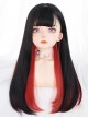 Multicolour Optional Hidden Highlights Long Straight Wig Daily Lolita Wigs