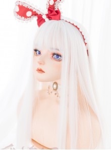 Harajuku White Long Straight Wig Classic Lolita Wigs