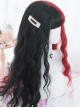 Red And Black Color Matching Harajuku Gothic Lolita Long Curly Wigs