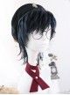 Dark Blue Short Wig Mullet Hairstyle Lolita Male Wigs