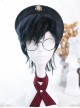 Dark Blue Short Wig Mullet Hairstyle Lolita Male Wigs