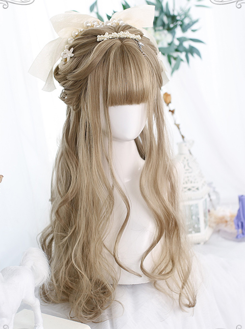 Light Brown Gentle Long Curly Wig Classic Lolita Wigs