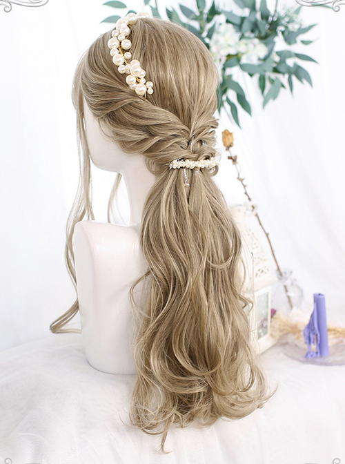 Light Brown Gentle Long Curly Wig Classic Lolita Wigs