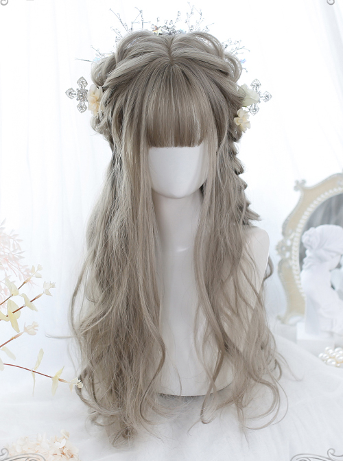 Gentle Long Curly Gray Wig Classic Lolita Wigs