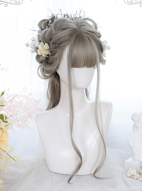 Gentle Long Curly Gray Wig Classic Lolita Wigs