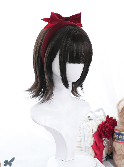 Natural Outward Curly Wig Sweet Lolita Short Wigs