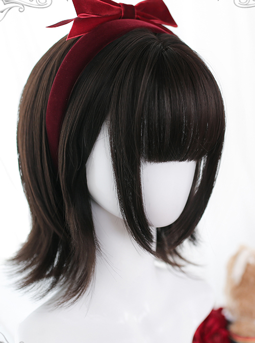 Natural Outward Curly Wig Sweet Lolita Short Wigs