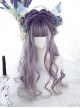 Purple Gradient Natural Big Curly Long Wig Classic Lolita Wigs