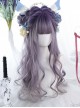 Purple Gradient Natural Big Curly Long Wig Classic Lolita Wigs