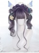 Purple Gradient Natural Big Curly Long Wig Classic Lolita Wigs
