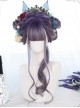 Purple Gradient Natural Big Curly Long Wig Classic Lolita Wigs