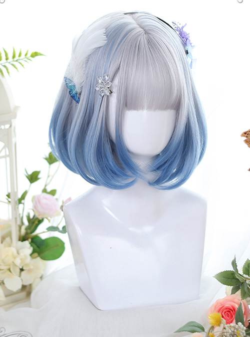 Natural Inward Curly Gradient Wig Classic Lolita Short Wigs